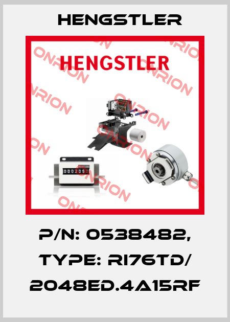 p/n: 0538482, Type: RI76TD/ 2048ED.4A15RF Hengstler