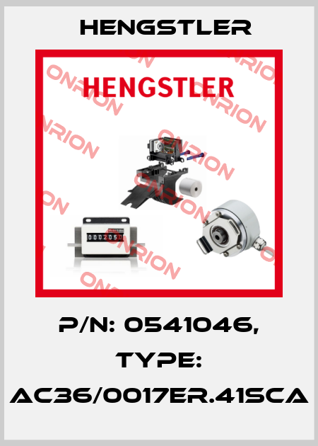 p/n: 0541046, Type: AC36/0017ER.41SCA Hengstler