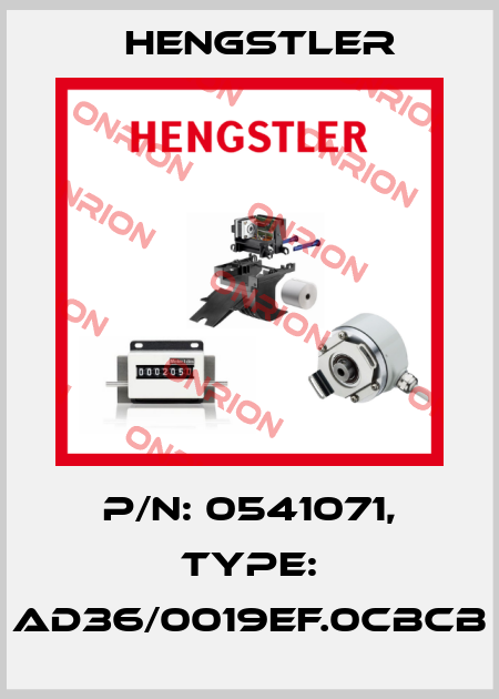 p/n: 0541071, Type: AD36/0019EF.0CBCB Hengstler