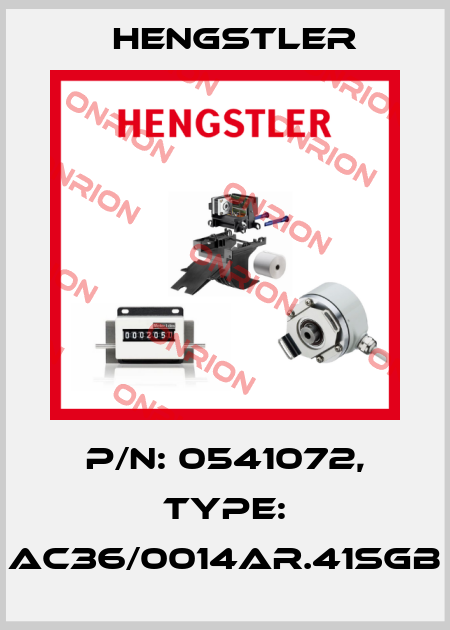 p/n: 0541072, Type: AC36/0014AR.41SGB Hengstler