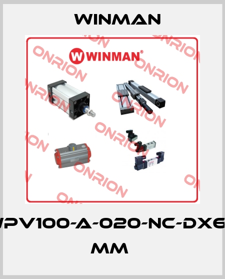 WPV100-A-020-NC-DX63 mm  Winman