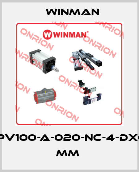 WPV100-A-020-NC-4-DX63 mm  Winman