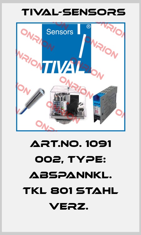 Art.No. 1091 002, Type: Abspannkl. TKL 801 Stahl verz.  Tival-Sensors