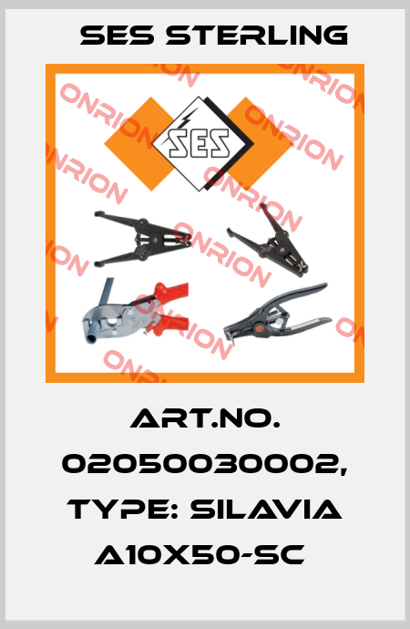 Art.No. 02050030002, Type: Silavia A10x50-SC  Ses Sterling