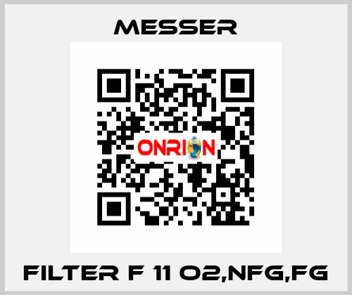 FILTER F 11 O2,NFG,FG Messer