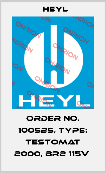 Order No. 100525, Type: Testomat 2000, Br2 115V  Heyl
