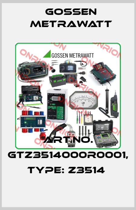 Art.No. GTZ3514000R0001, Type: Z3514  Gossen Metrawatt