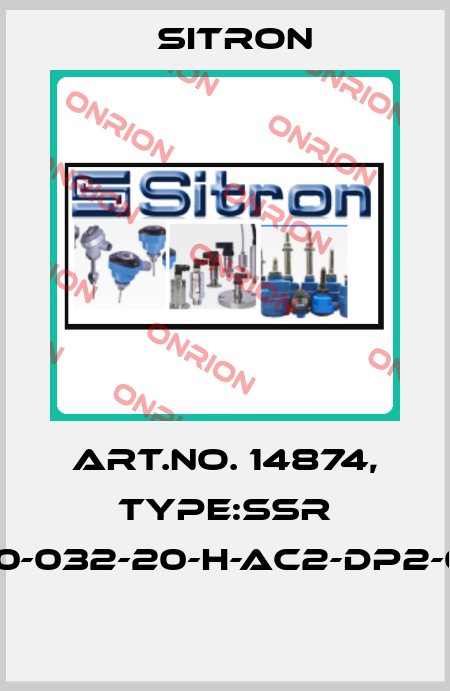 Art.No. 14874, Type:SSR 02-070-032-20-H-AC2-DP2-0.5-J12  Sitron