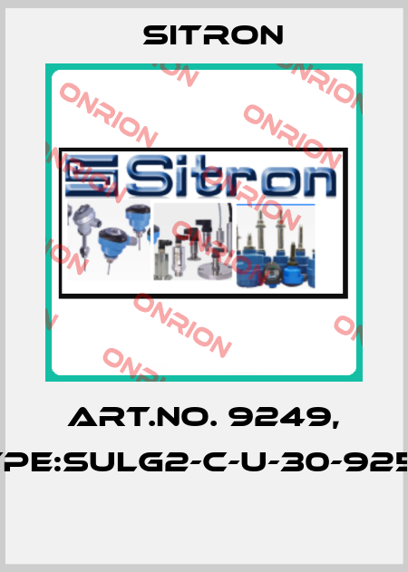 Art.No. 9249, Type:SULG2-C-U-30-925-2  Sitron