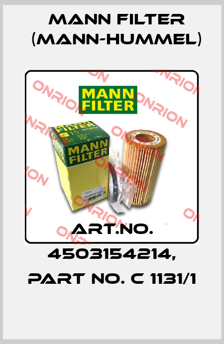 Art.No. 4503154214, Part No. C 1131/1 Mann Filter (Mann-Hummel)