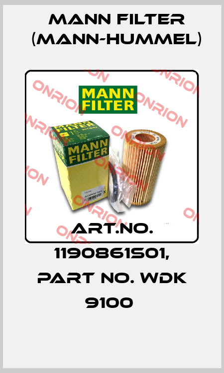 Art.No. 1190861S01, Part No. WDK 9100  Mann Filter (Mann-Hummel)