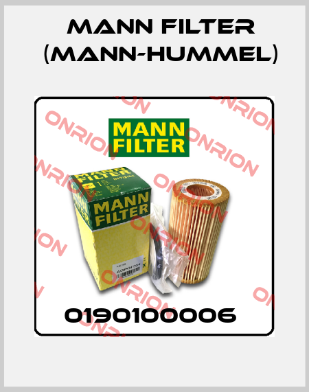 0190100006  Mann Filter (Mann-Hummel)