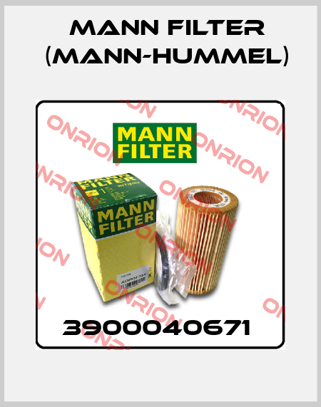 3900040671  Mann Filter (Mann-Hummel)