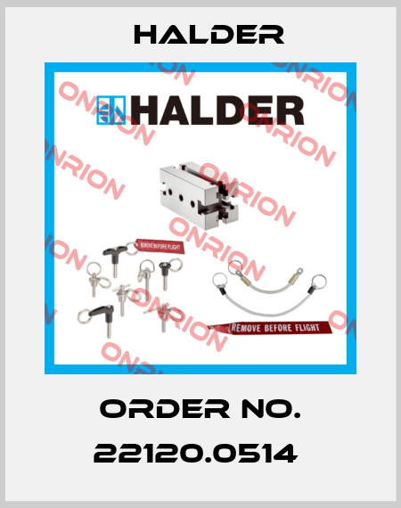 Order No. 22120.0514  Halder