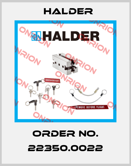 Order No. 22350.0022 Halder