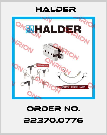 Order No. 22370.0776 Halder
