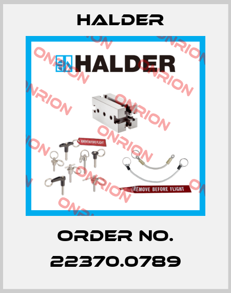 Order No. 22370.0789 Halder