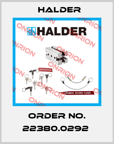 Order No. 22380.0292  Halder