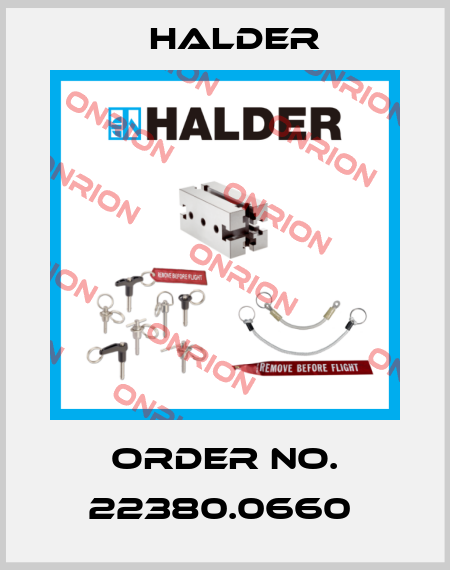 Order No. 22380.0660  Halder