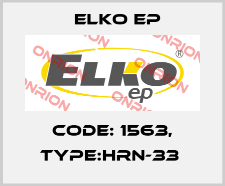 Code: 1563, Type:HRN-33  Elko EP