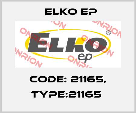 Code: 21165, Type:21165  Elko EP