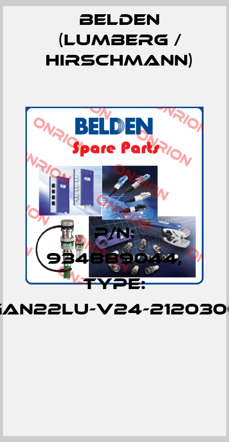 P/N: 934889044, Type: GAN22LU-V24-2120300  Belden (Lumberg / Hirschmann)