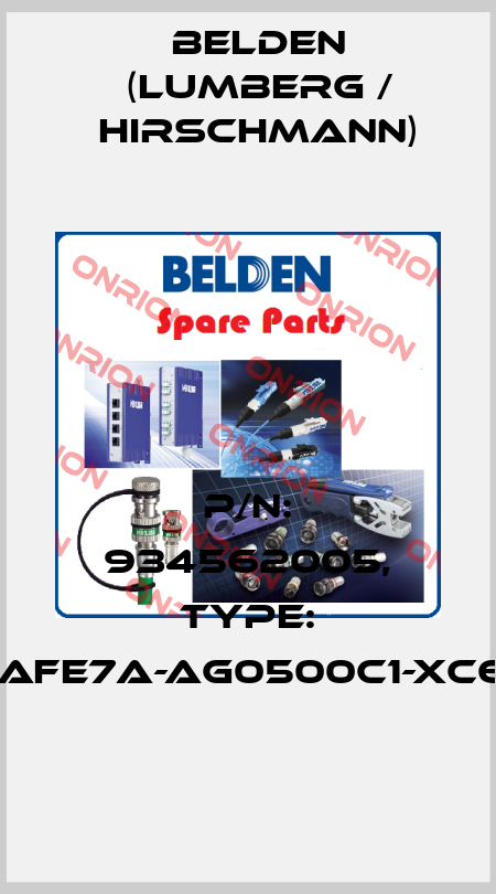 P/N: 934562005, Type: GAN-DAFE7A-AG0500C1-XC607-AC Belden (Lumberg / Hirschmann)