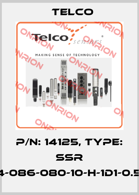 p/n: 14125, Type: SSR 01-4-086-080-10-H-1D1-0.5-J8 Telco