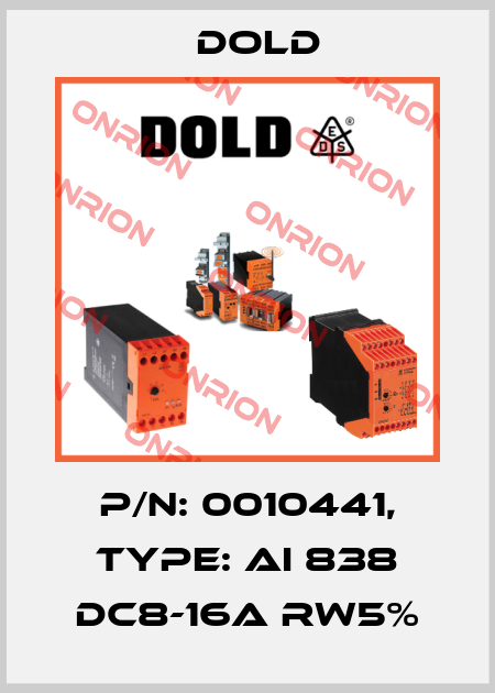 p/n: 0010441, Type: AI 838 DC8-16A RW5% Dold
