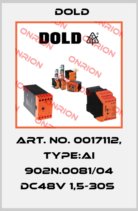 Art. No. 0017112, Type:AI 902N.0081/04 DC48V 1,5-30S  Dold