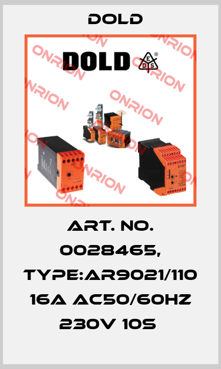 Art. No. 0028465, Type:AR9021/110 16A AC50/60HZ 230V 10S  Dold