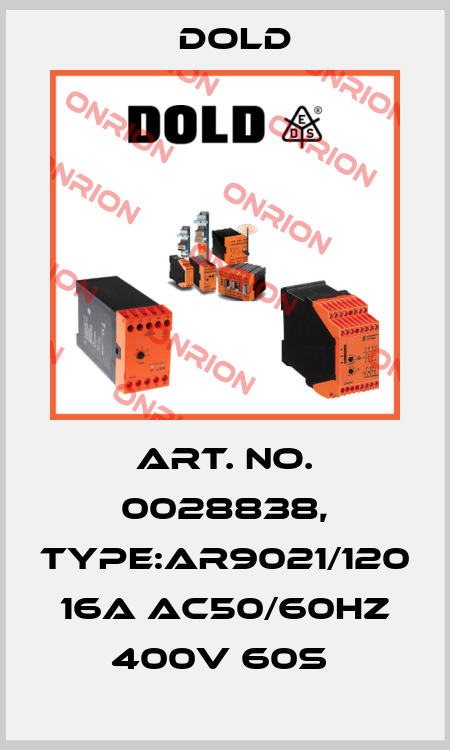 Art. No. 0028838, Type:AR9021/120 16A AC50/60HZ 400V 60S  Dold