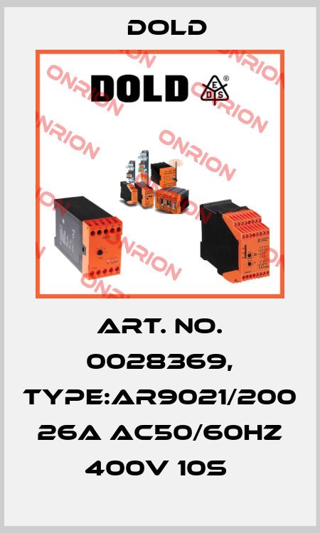 Art. No. 0028369, Type:AR9021/200 26A AC50/60HZ 400V 10S  Dold