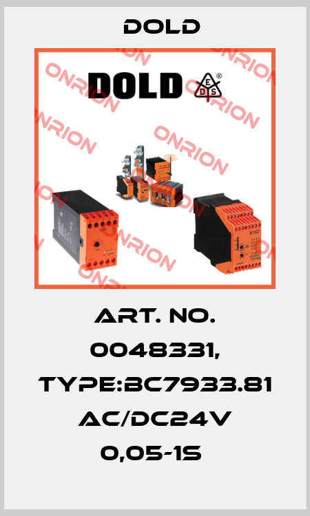Art. No. 0048331, Type:BC7933.81 AC/DC24V 0,05-1S  Dold