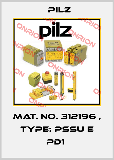 Mat. No. 312196 , Type: PSSu E PD1  Pilz