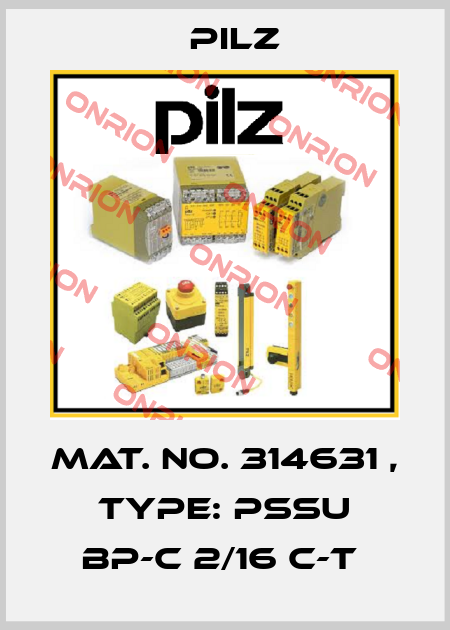 Mat. No. 314631 , Type: PSSu BP-C 2/16 C-T  Pilz