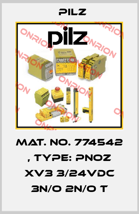 Mat. No. 774542 , Type: PNOZ XV3 3/24VDC 3n/o 2n/o t Pilz