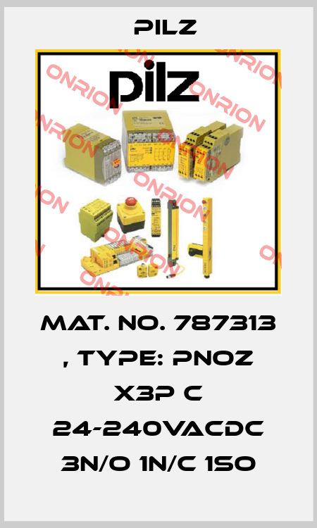 Mat. No. 787313 , Type: PNOZ X3P C 24-240VACDC 3n/o 1n/c 1so Pilz
