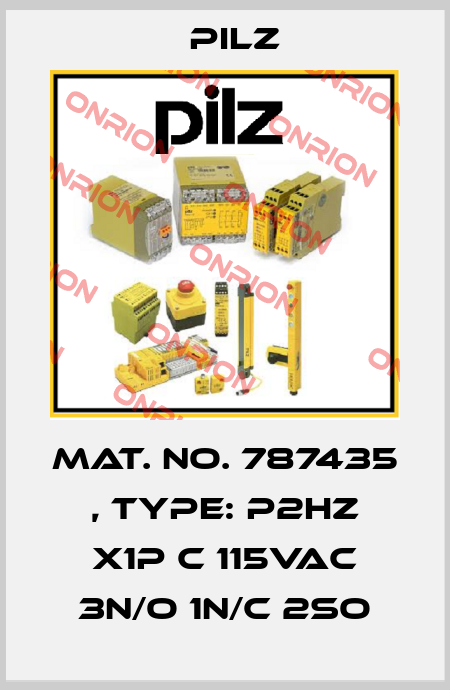 Mat. No. 787435 , Type: P2HZ X1P C 115VAC 3n/o 1n/c 2so Pilz