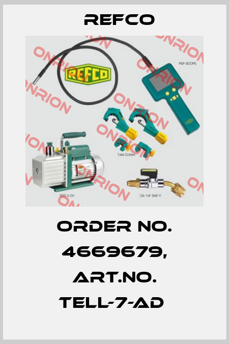 Order No. 4669679, Art.No. TELL-7-AD  Refco