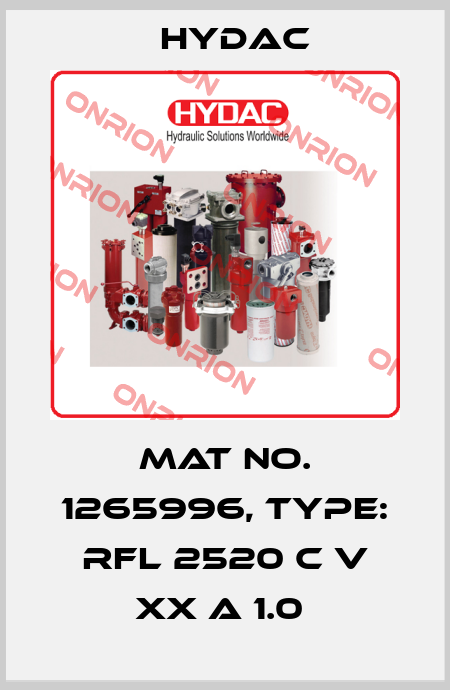 Mat No. 1265996, Type: RFL 2520 C V XX A 1.0  Hydac