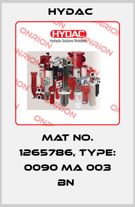 Mat No. 1265786, Type: 0090 MA 003 BN  Hydac