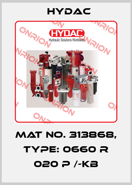 Mat No. 313868, Type: 0660 R 020 P /-KB Hydac