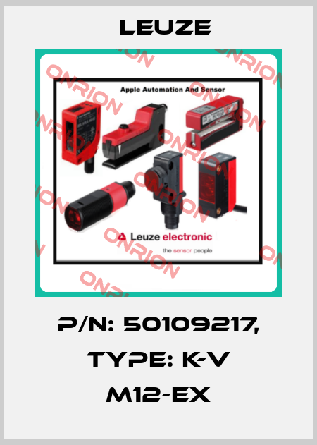 p/n: 50109217, Type: K-V M12-Ex Leuze