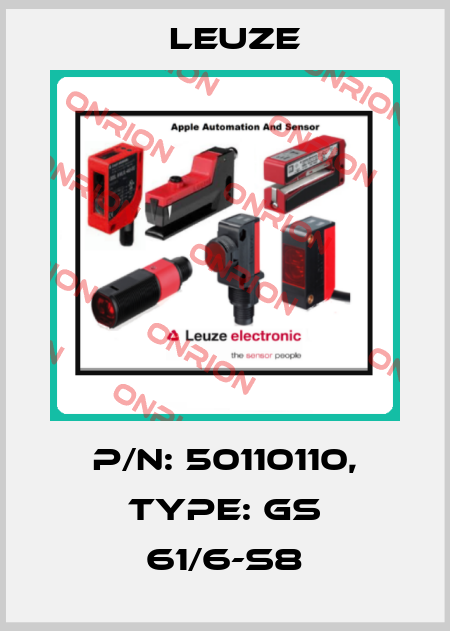 p/n: 50110110, Type: GS 61/6-S8 Leuze