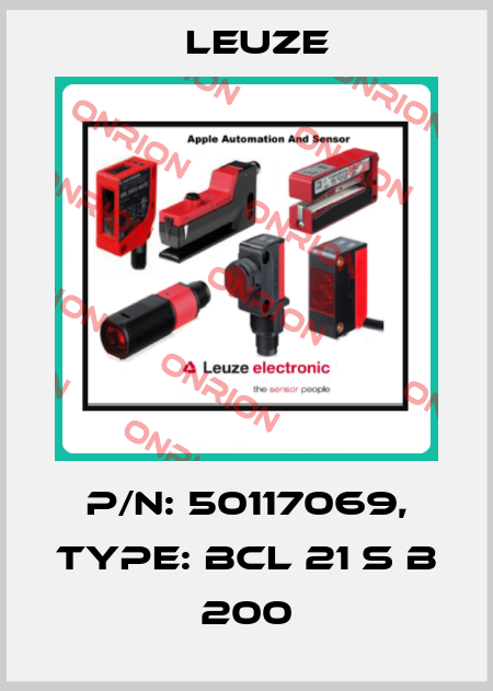 p/n: 50117069, Type: BCL 21 S B 200 Leuze