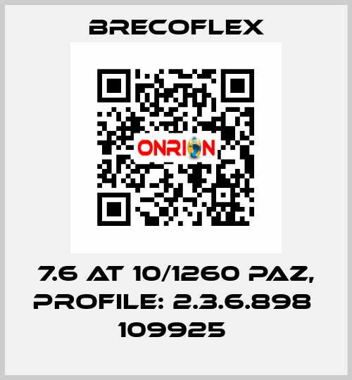 7.6 AT 10/1260 PAZ, PROFILE: 2.3.6.898  109925  Brecoflex
