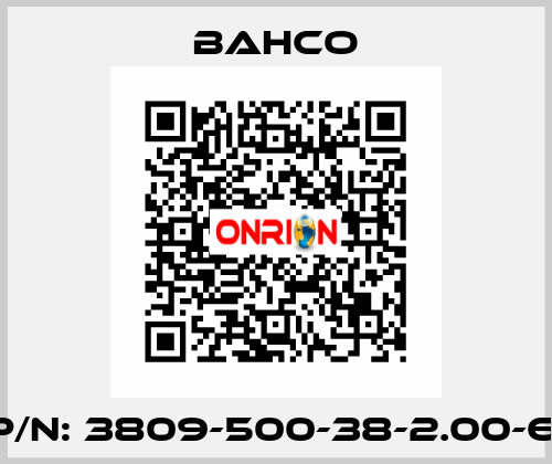 P/N: 3809-500-38-2.00-6  Bahco