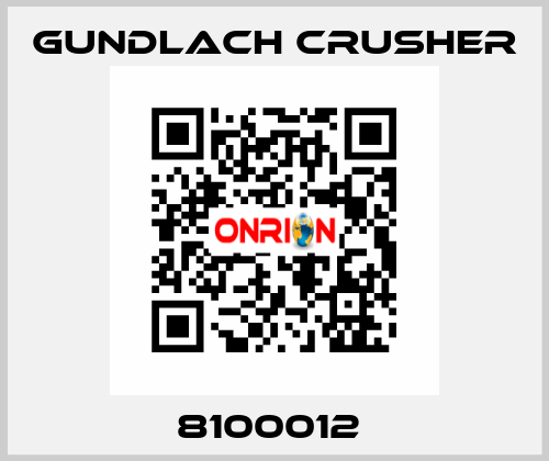 8100012  Gundlach Crusher