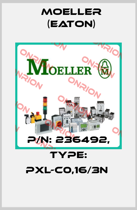 P/N: 236492, Type: PXL-C0,16/3N  Moeller (Eaton)